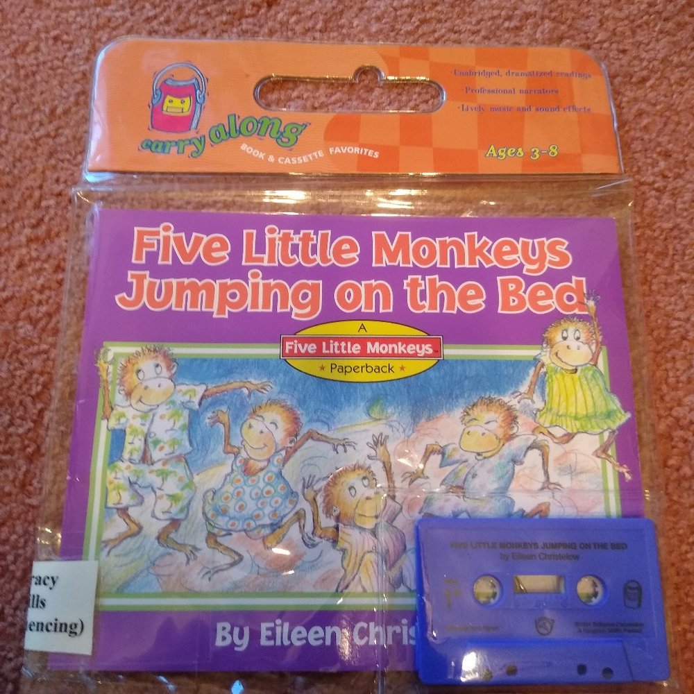 Five Little Monkeys Jumping on the Bed (book & cassette recording)